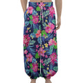 Blossom Tropical Flower Pattern Print Lantern Pants