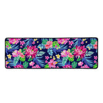Blossom Tropical Flower Pattern Print Long Kitchen Mat