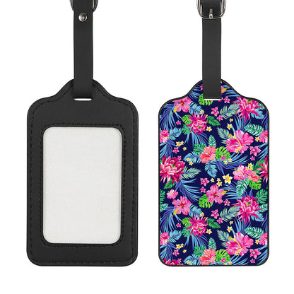 Blossom Tropical Flower Pattern Print Luggage Tag