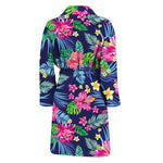 Blossom Tropical Flower Pattern Print Men's Bathrobe