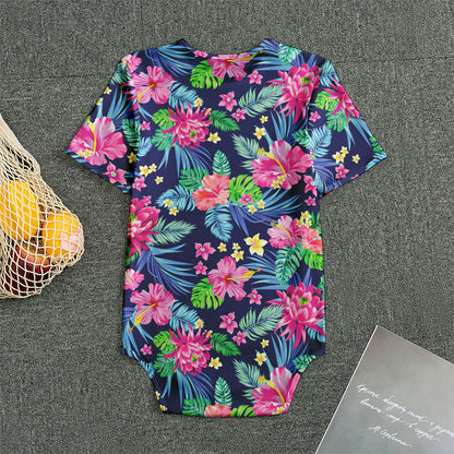 Blossom Tropical Flower Pattern Print Men's Bodysuit
