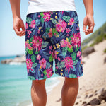 Blossom Tropical Flower Pattern Print Men's Cargo Shorts