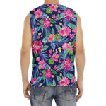 Blossom Tropical Flower Pattern Print Men's Fitness Tank Top