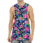Blossom Tropical Flower Pattern Print Men's Muscle Tank Top