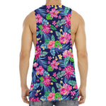 Blossom Tropical Flower Pattern Print Men's Muscle Tank Top