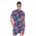 Blossom Tropical Flower Pattern Print Men's Romper