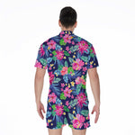 Blossom Tropical Flower Pattern Print Men's Rompers