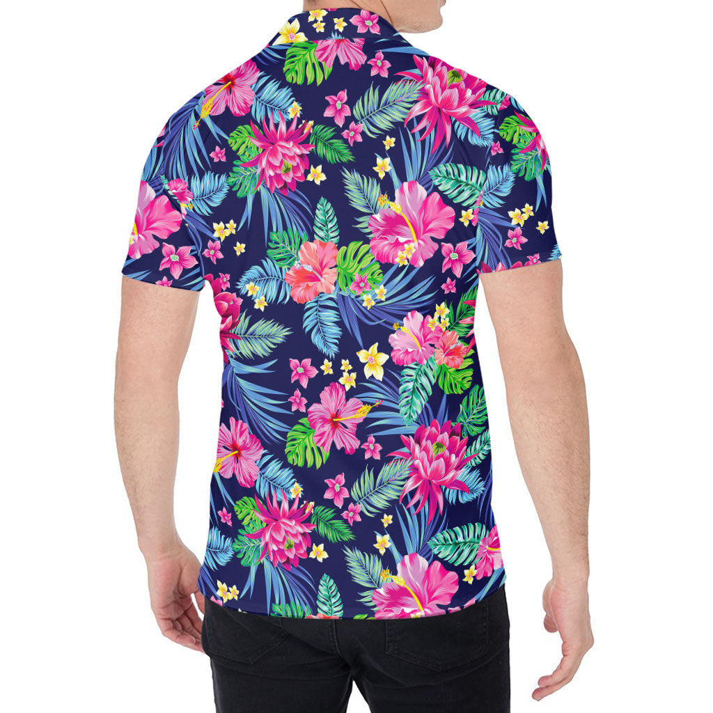 Blossom Tropical Flower Pattern Print Men's Shirt