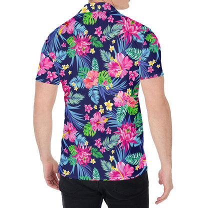Blossom Tropical Flower Pattern Print Men's Shirt
