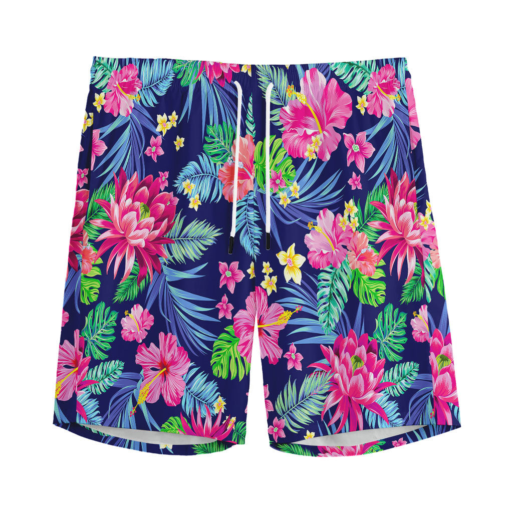 Blossom Tropical Flower Pattern Print Men's Sports Shorts