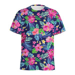 Blossom Tropical Flower Pattern Print Men's Sports T-Shirt