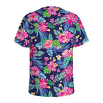 Blossom Tropical Flower Pattern Print Men's Sports T-Shirt