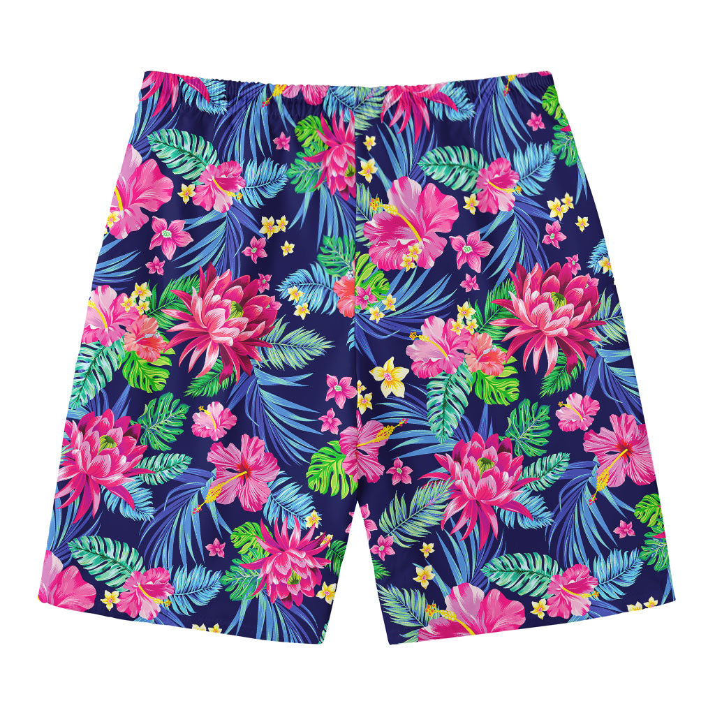 Blossom Tropical Flower Pattern Print Men's Swim Trunks