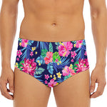 Blossom Tropical Flower Pattern Print Men's Triangle Swim Briefs