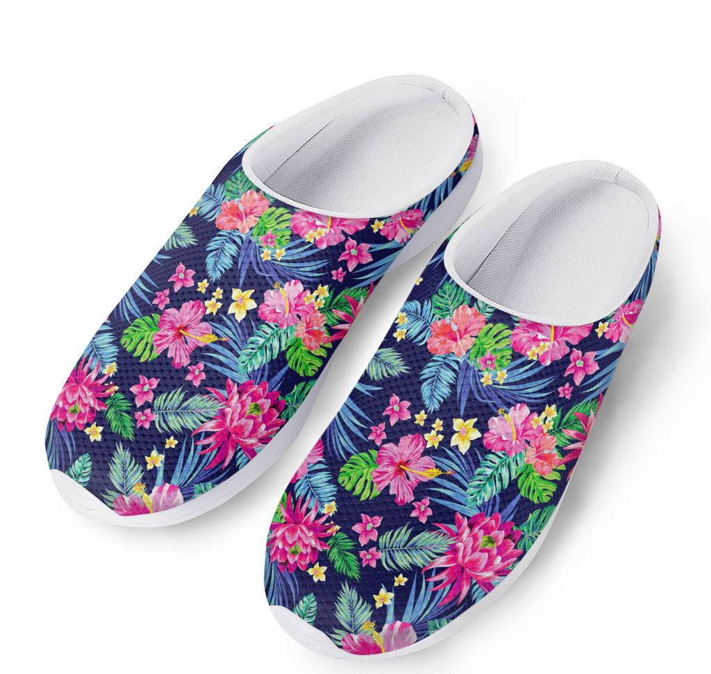 Blossom Tropical Flower Pattern Print Mesh Casual Shoes