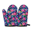 Blossom Tropical Flower Pattern Print Oven Mitts