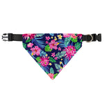 Blossom Tropical Flower Pattern Print Over The Collar Dog Bandana