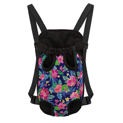 Blossom Tropical Flower Pattern Print Pet Carrier Backpack