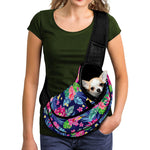 Blossom Tropical Flower Pattern Print Pet Sling Carrier