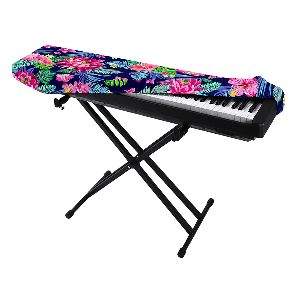 Blossom Tropical Flower Pattern Print Piano Keyboard Cover