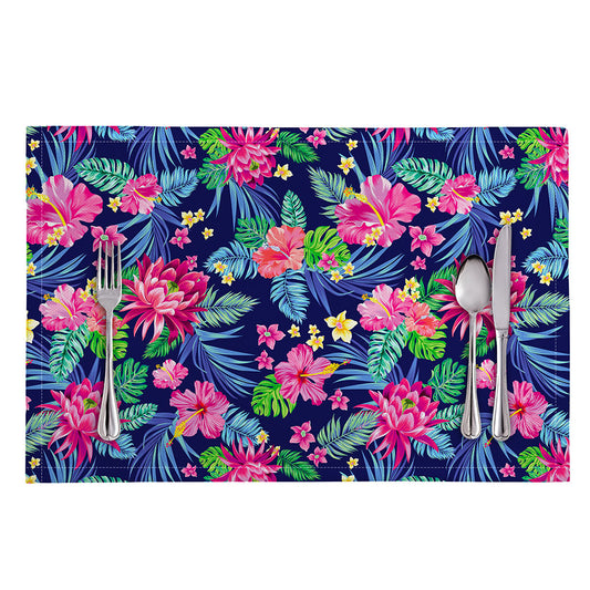 Blossom Tropical Flower Pattern Print Placemat