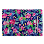 Blossom Tropical Flower Pattern Print Placemat