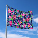 Blossom Tropical Flower Pattern Print Polyester Flag