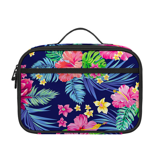 Blossom Tropical Flower Pattern Print Portable Lunch Bag