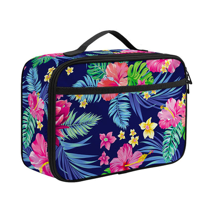 Blossom Tropical Flower Pattern Print Portable Lunch Bag
