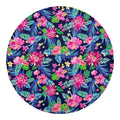 Blossom Tropical Flower Pattern Print Round Blanket