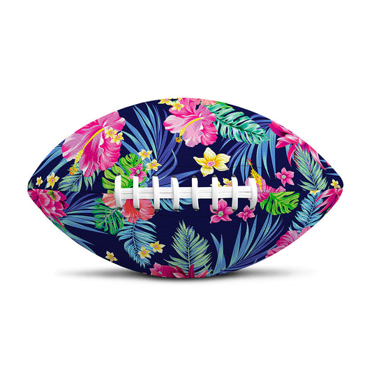 Blossom Tropical Flower Pattern Print Rugby Ball
