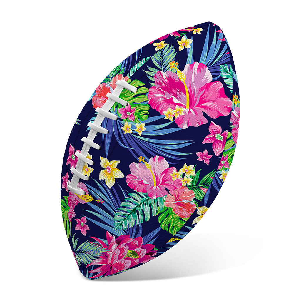 Blossom Tropical Flower Pattern Print Rugby Ball