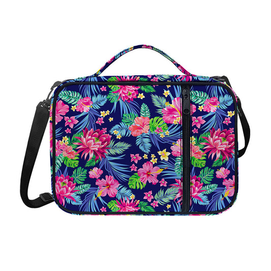 Blossom Tropical Flower Pattern Print Shoulder Strap Bible Bag