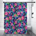 Blossom Tropical Flower Pattern Print Shower Curtain