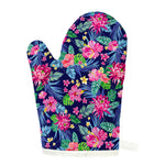 Blossom Tropical Flower Pattern Print Single Oven Mitt