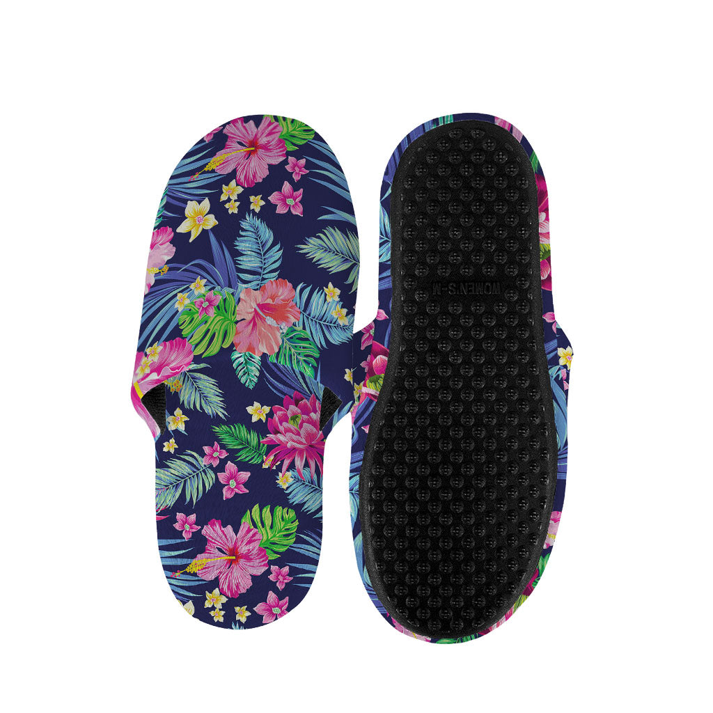 Blossom Tropical Flower Pattern Print Slippers