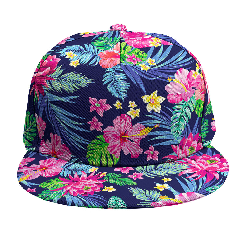 Blossom Tropical Flower Pattern Print Snapback Cap