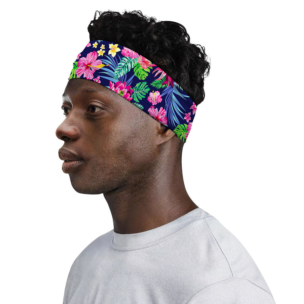 Blossom Tropical Flower Pattern Print Sports Headband