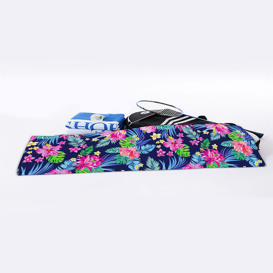 Blossom Tropical Flower Pattern Print Sports Towel