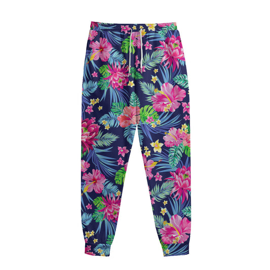 Blossom Tropical Flower Pattern Print Sweatpants