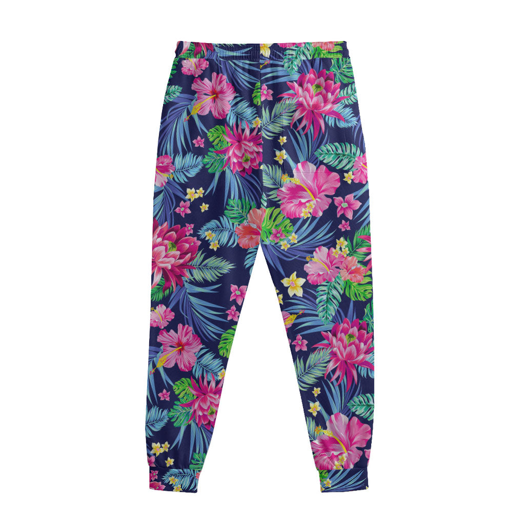 Blossom Tropical Flower Pattern Print Sweatpants
