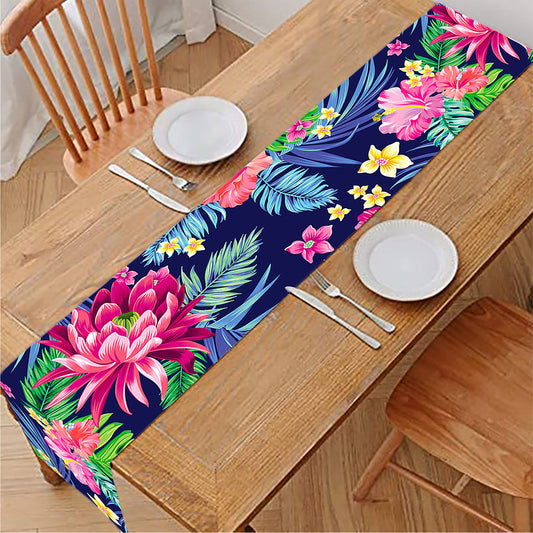 Blossom Tropical Flower Pattern Print Table Runner