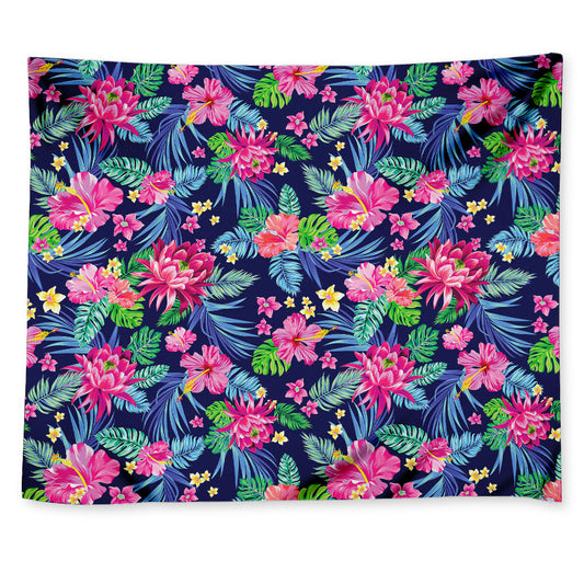 Blossom Tropical Flower Pattern Print Tapestry
