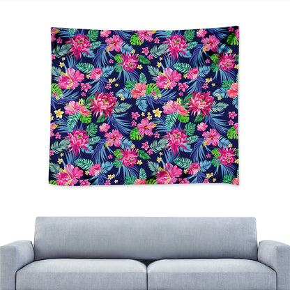 Blossom Tropical Flower Pattern Print Tapestry
