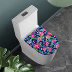 Blossom Tropical Flower Pattern Print Toilet Lid Cover