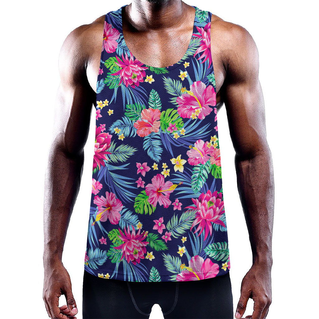 Blossom Tropical Flower Pattern Print Training Tank Top