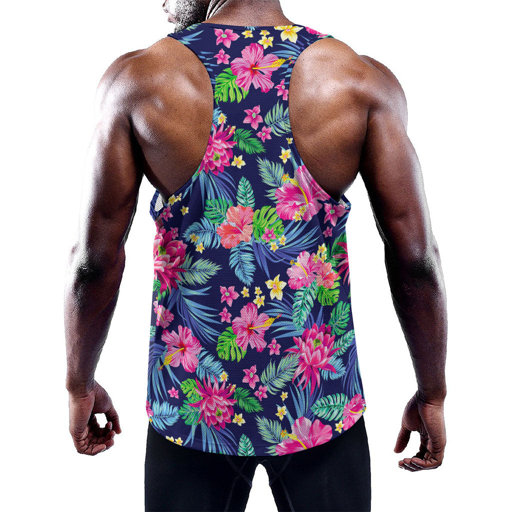 Blossom Tropical Flower Pattern Print Training Tank Top