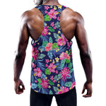 Blossom Tropical Flower Pattern Print Training Tank Top