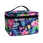 Blossom Tropical Flower Pattern Print Travel Makeup Bag