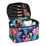 Blossom Tropical Flower Pattern Print Travel Makeup Bag